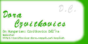 dora czvitkovics business card